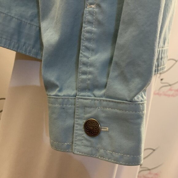 ALFRED DUNNER. Size 10P. Cotton Long Sleeve Cuffed Snap Front Jacket. B88. - Picture 5 of 9